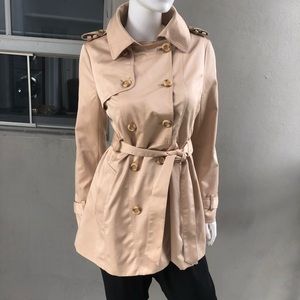 iLoveSia Khaki Double-Breasted Trench Coat